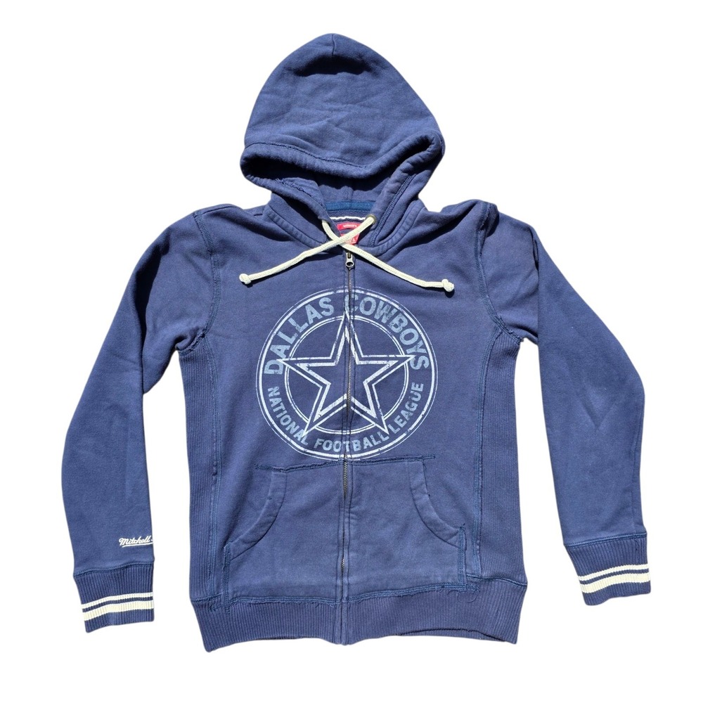 Dallas Cowboys Women's Full Zip Hoodie Large Blue NFL Sweatshirt
